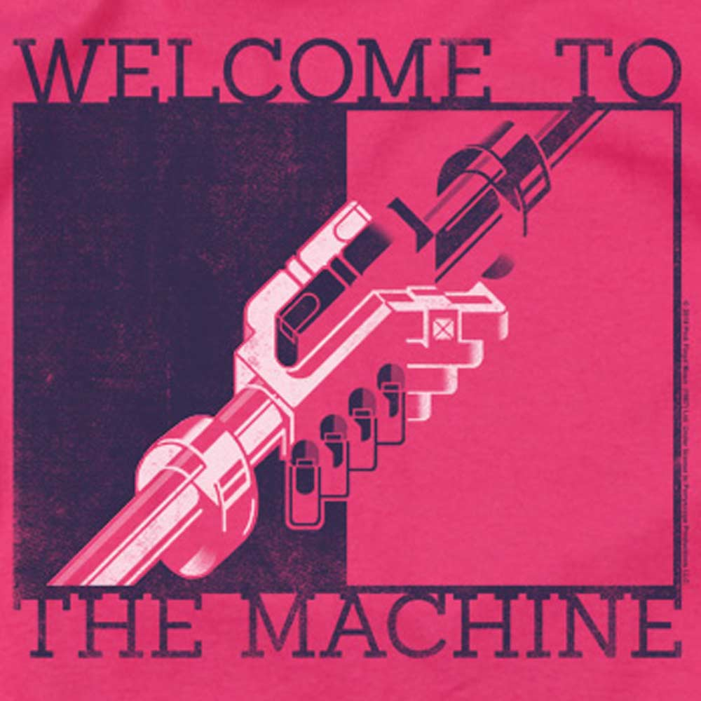 PINK FLOYD Hot Pink T-Shirt, Welcome To The Machine