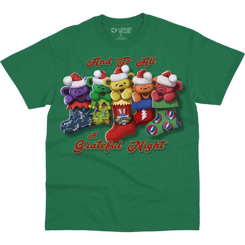 GRATEFUL DEAD T-Shirt, Xmas Stocking Bears