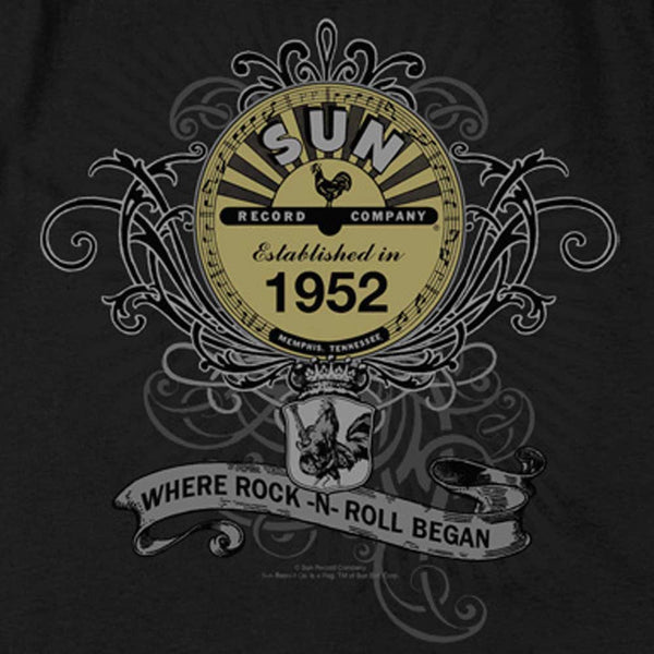 SUN RECORDS Impressive Long Sleeve T-Shirt, Rockin Scrolls