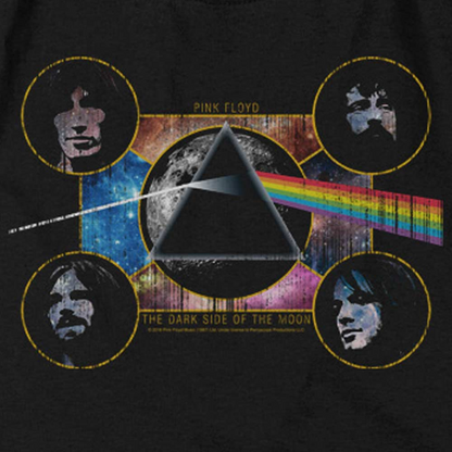 V-Neck PINK FLOYD T-Shirt, Dark Side Heads