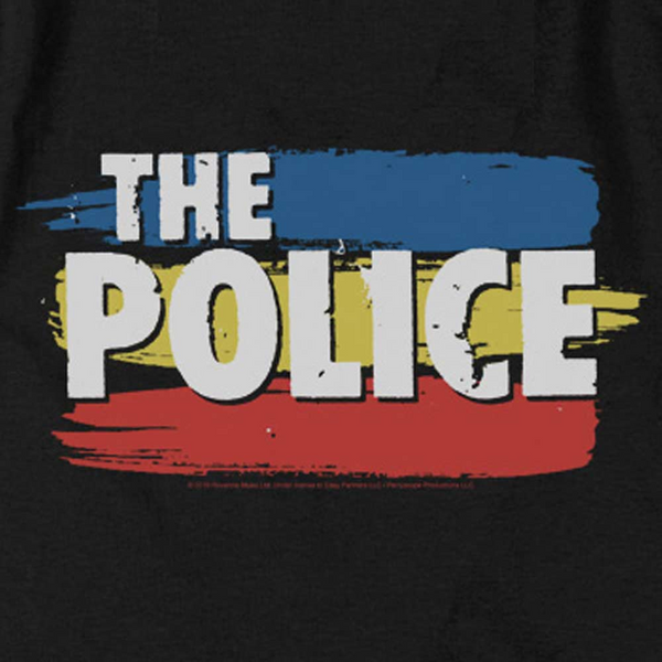 Premium THE POLICE T-Shirt, Stripes Logo