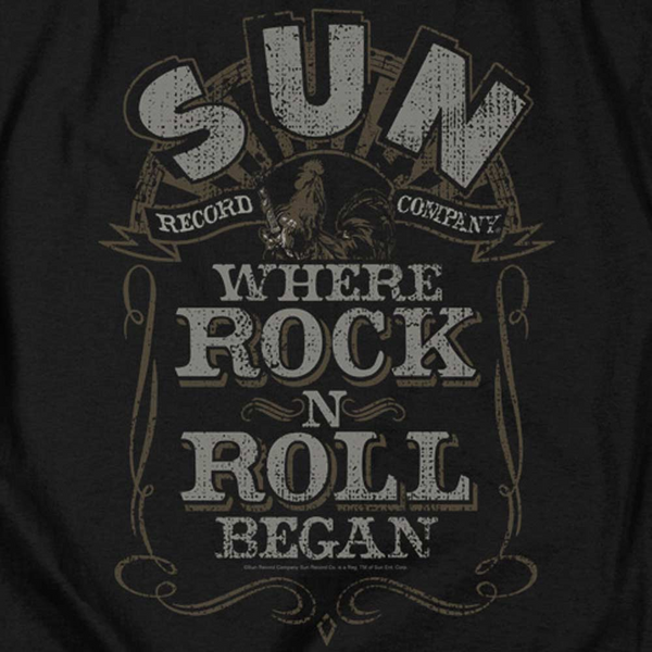 SUN RECORDS Deluxe T-Shirt, Where Rock Began Label