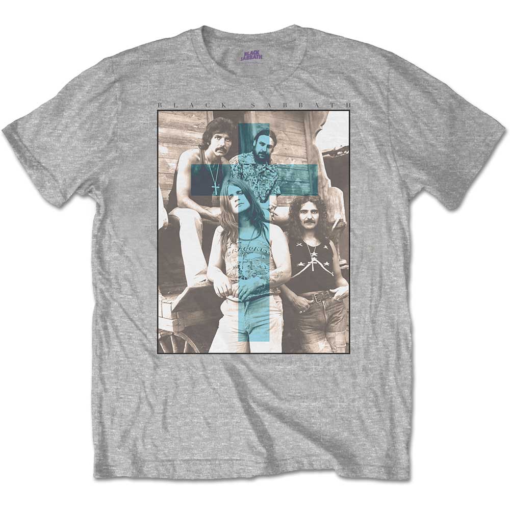 BLACK SABBATH Attractive T-Shirt, Blue Cross