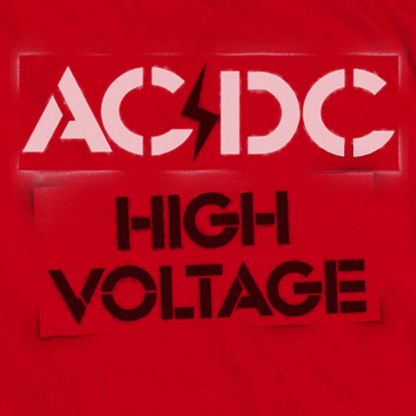 AC/DC Impressive T-Shirt, Stencil High Voltage