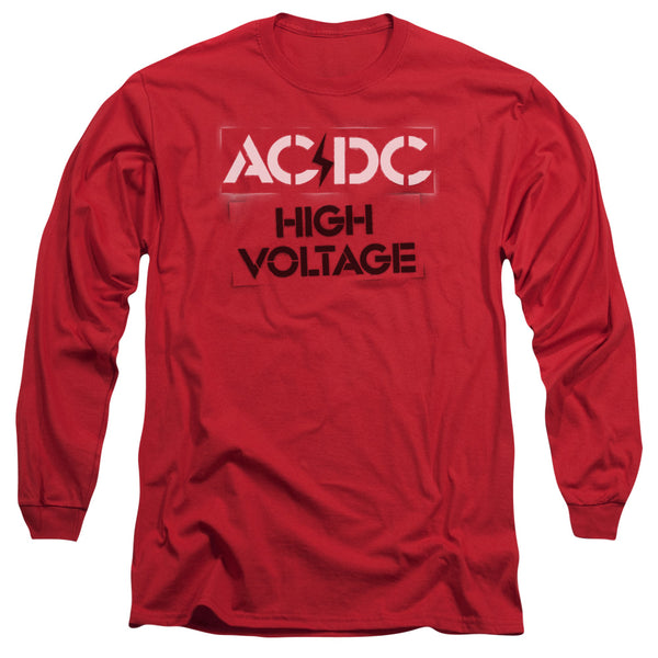 AC/DC Impressive Long Sleeve T-Shirt, Stencil High Voltage