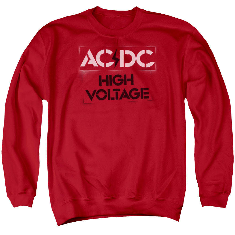 AC/DC Deluxe Sweatshirt, Stencil High Voltage