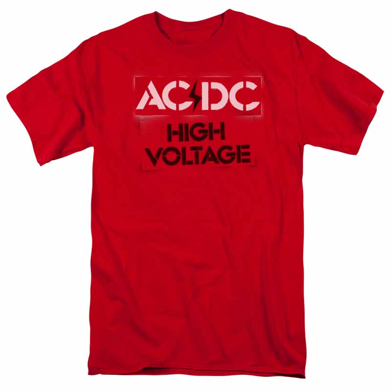 AC/DC Impressive T-Shirt, Stencil High Voltage