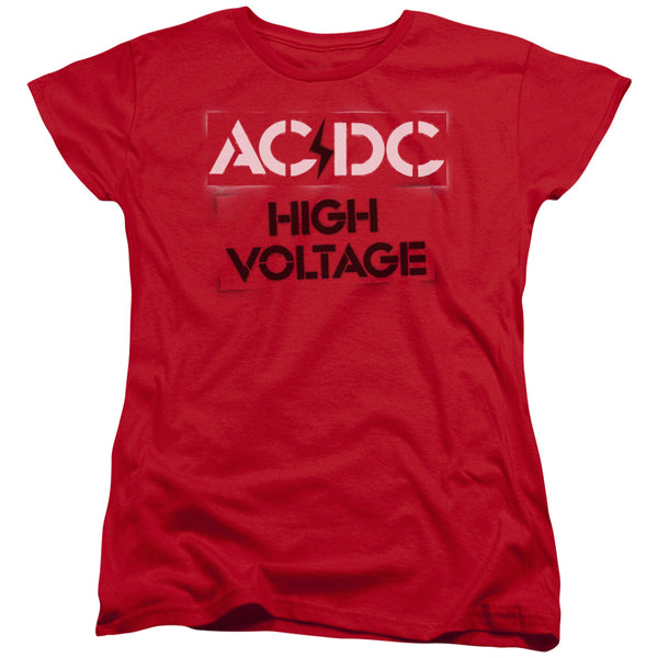 Women Exclusive AC/DC Impressive T-Shirt, Stencil High Voltage