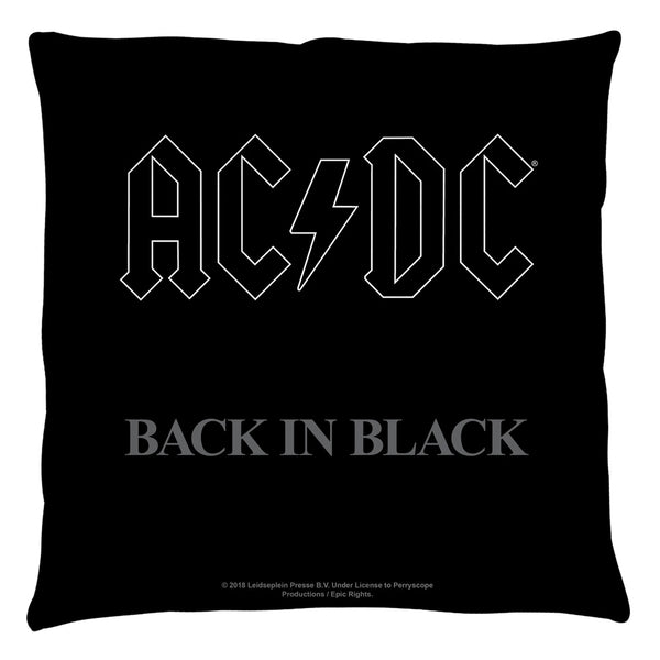 AC/DC Ultimate Decorative Throw Pillow, Back In Black