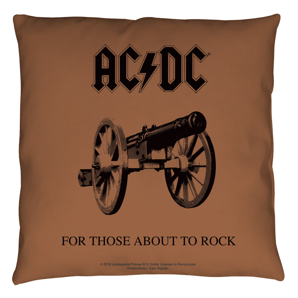 AC/DC Ultimate Decorative Throw Pillow, For Those About To Rock