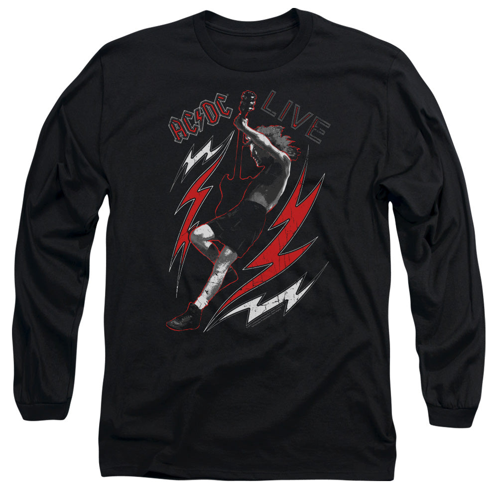 AC/DC Impressive Long Sleeve T-Shirt, Angus Plays Guitar