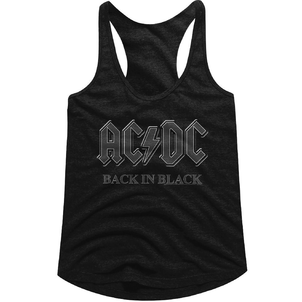 Women Exclusive AC/DC Eye-Catching Racerback, Back In Black