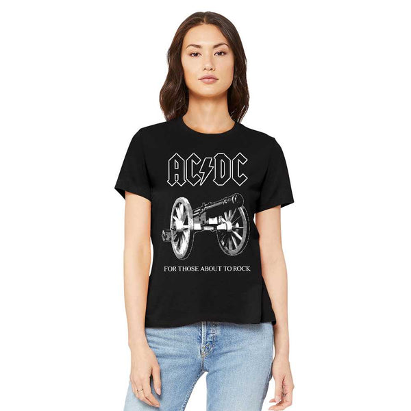 Women Exclusive AC/DC Eye-Catching T-Shirt, About To Rock