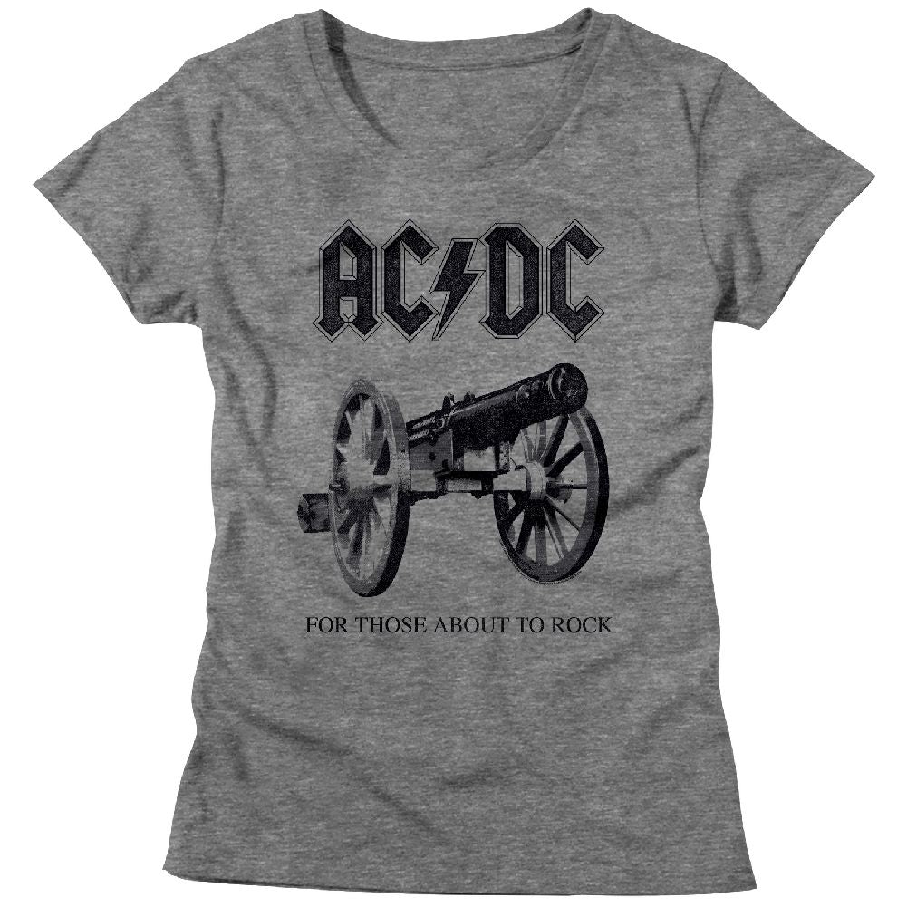 Women Exclusive AC/DC Eye-Catching T-Shirt, For Those About To Rock