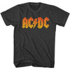 AC/DC Eye-Catching T-Shirt, Distressed Orange Logo