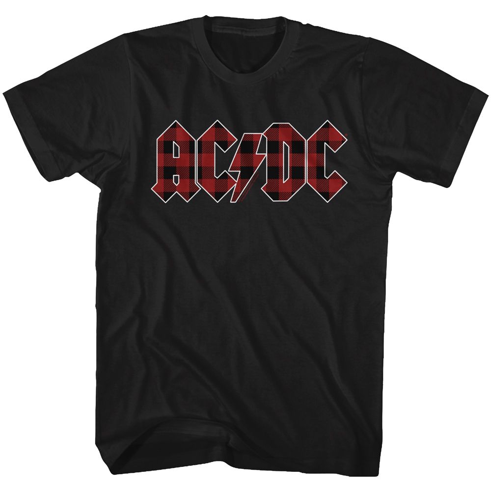 AC/DC Eye-Catching T-Shirt, Plaid