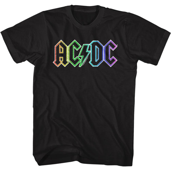 AC/DC Eye-Catching T-Shirt, Rainbow Logo