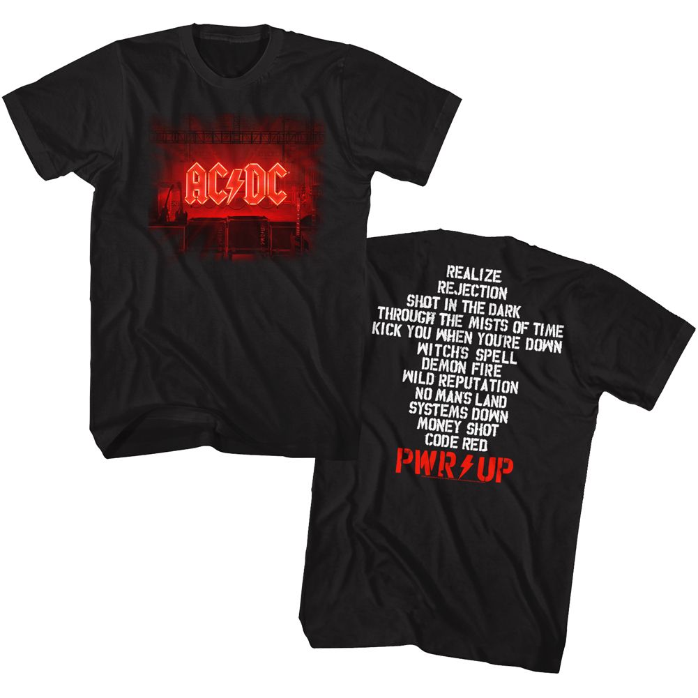 AC/DC Eye-Catching T-Shirt, PWRUP Track List