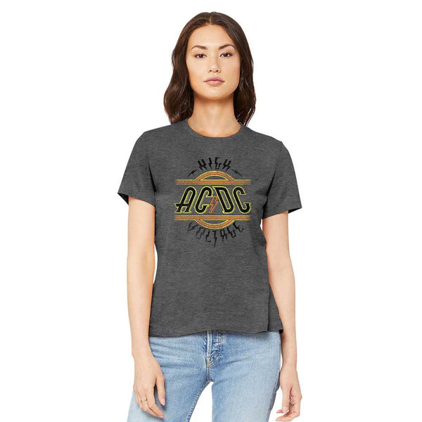 Women Exclusive AC/DC Eye-Catching T-Shirt, High Voltage