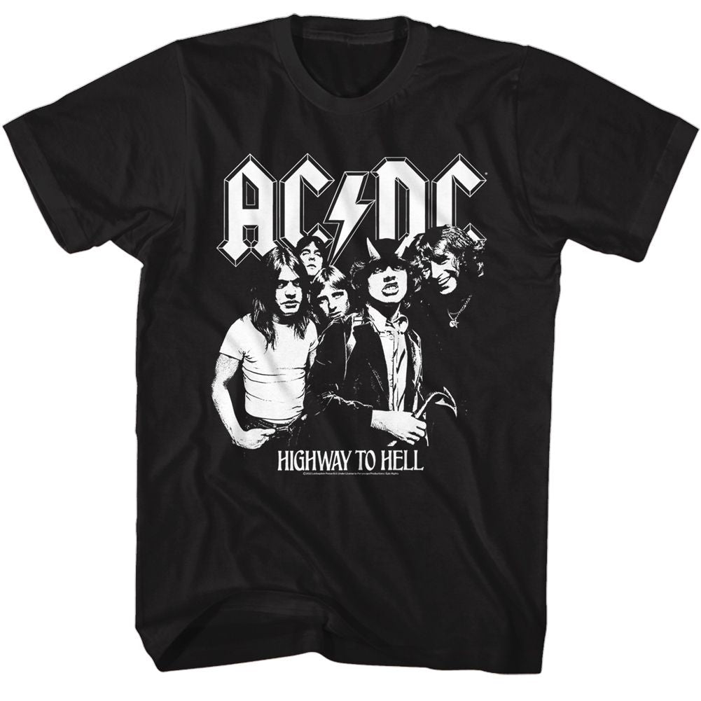 AC/DC Eye-Catching T-Shirt, BW Highway Photo