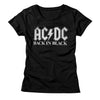 Women Exclusive AC/DC Eye-Catching T-Shirt, Back In Black White