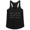 Women Exclusive AC/DC Eye-Catching Racerback, Back In Black