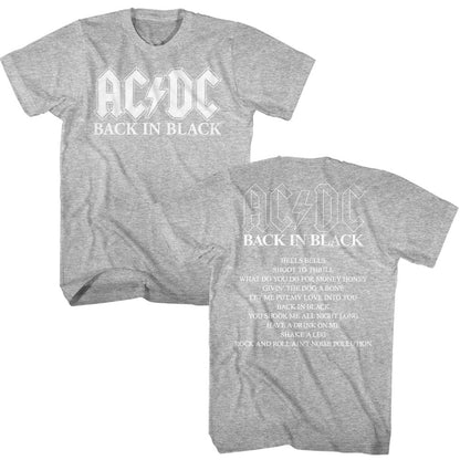 AC/DC Eye-Catching T-Shirt, BNB Tracks in White