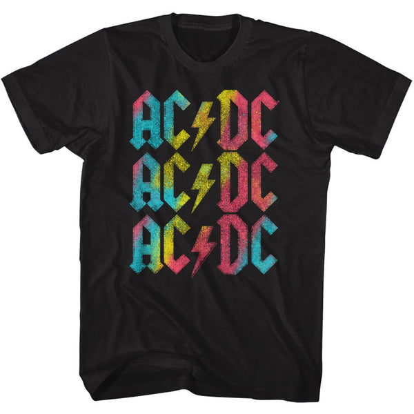 AC/DC Eye-Catching T-Shirt, Rainbow Repeat