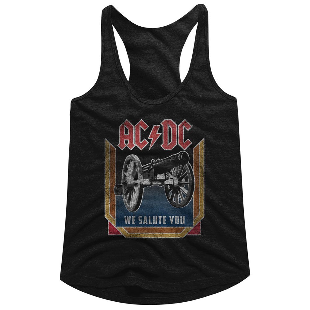 Women Exclusive AC/DC Eye-Catching Racerback, We Salute You