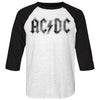 AC/DC Eye-Catching Raglan, Distressed Logo