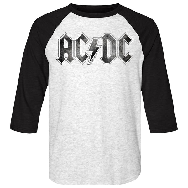 AC/DC Eye-Catching Raglan, Distressed Logo
