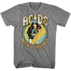 AC/DC Eye-Catching T-Shirt, Blue Yellow Voltage