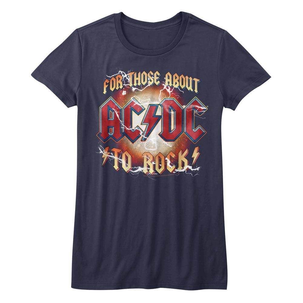 Women Exclusive AC/DC Eye-Catching T-Shirt, Lightning