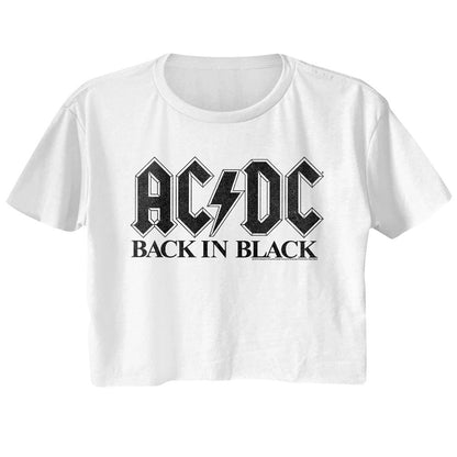 Women Exclusive AC/DC Eye-Catching Crop, Back in Black