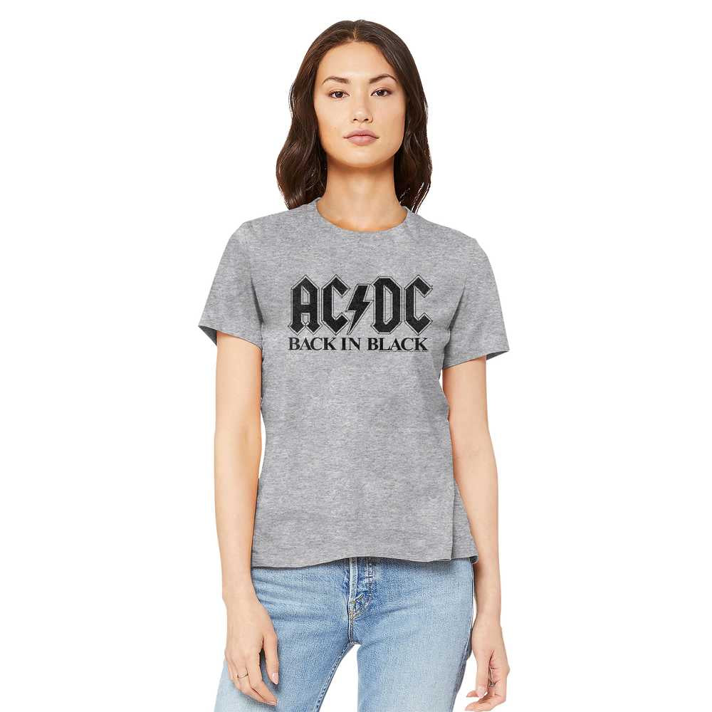 Women Exclusive AC/DC Eye-Catching T-Shirt, Back in Black