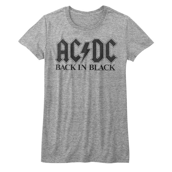 Women Exclusive AC/DC Eye-Catching T-Shirt, Back in Black