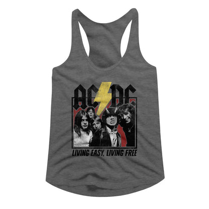 Women Exclusive AC/DC Eye-Catching Racerback, Living Easy