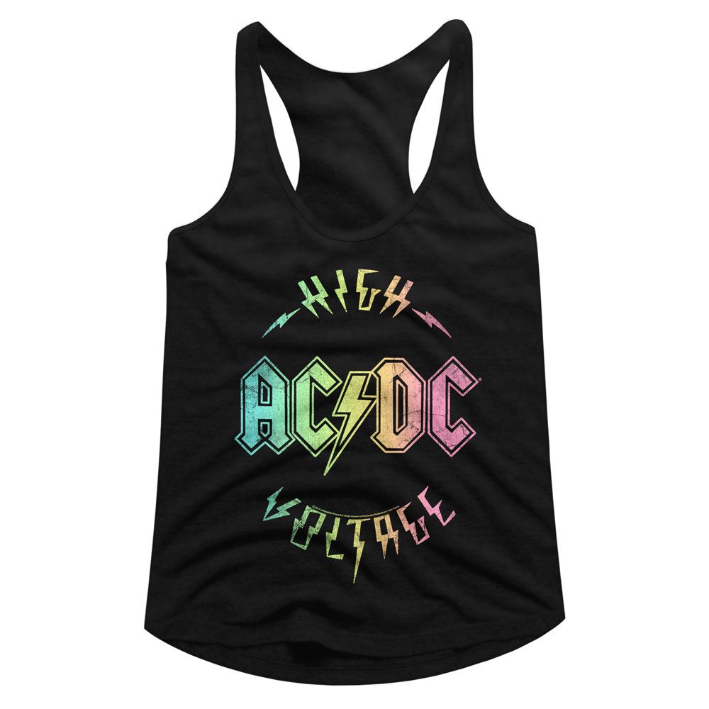 Women Exclusive AC/DC Eye-Catching Racerback, Multicolor Voltage