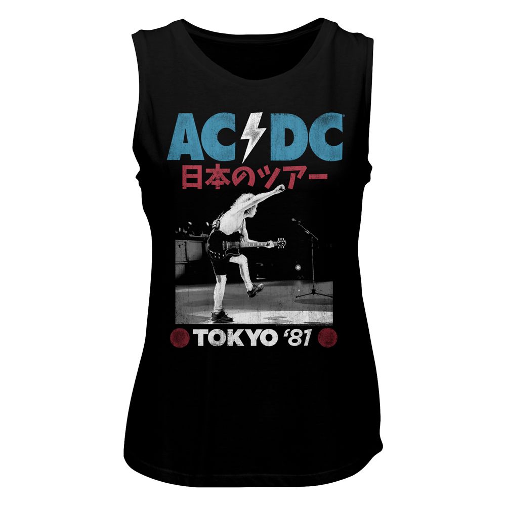 Women Exclusive AC/DC Eye-Catching Muscle Tank, Tokyo Tour 81