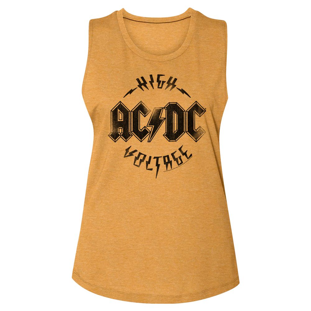 AC/DC Muscle Tank, HV on Yellow