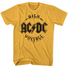 AC/DC Eye-Catching T-Shirt, HV on Yellow