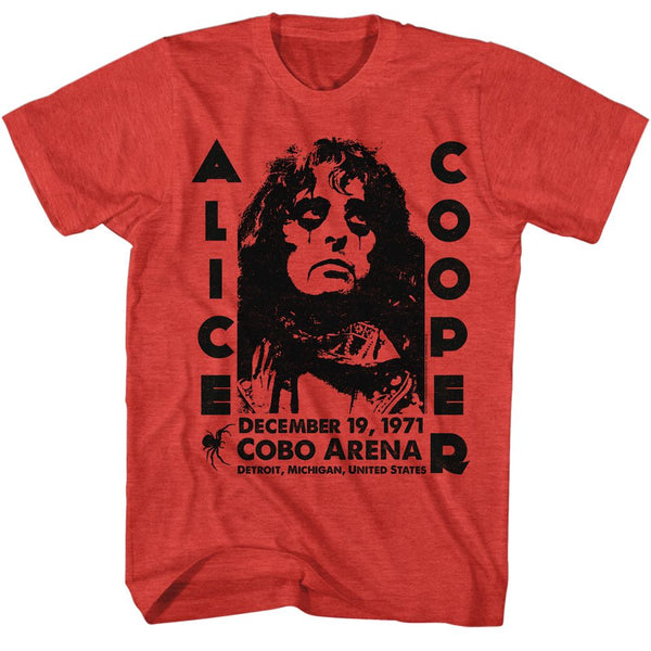 ALICE COOPER Eye-Catching T-Shirt, Cobo Arena 1971