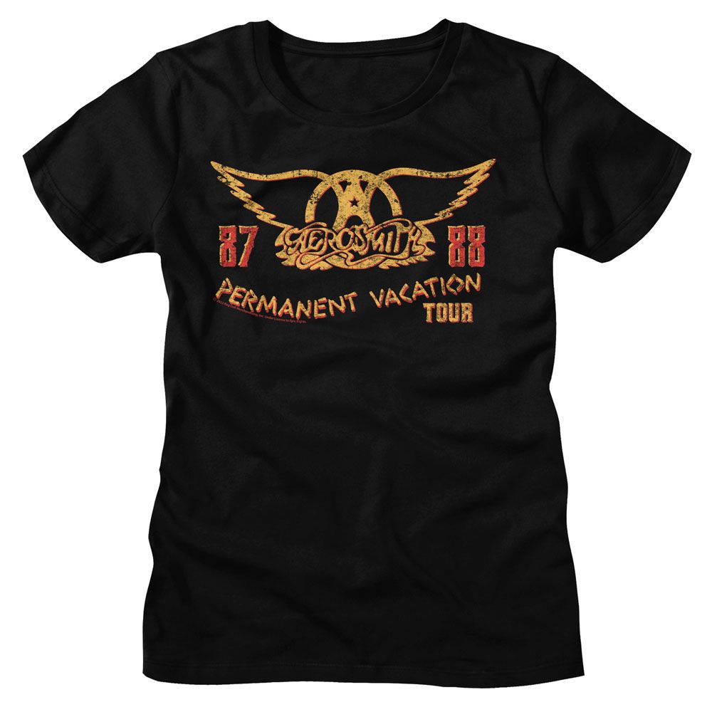 Women Exclusive AEROSMITH T-Shirt, Pv Tour 87 88