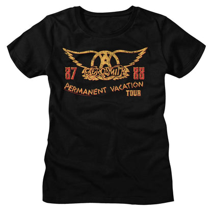 Women Exclusive AEROSMITH T-Shirt, Pv Tour 87 88