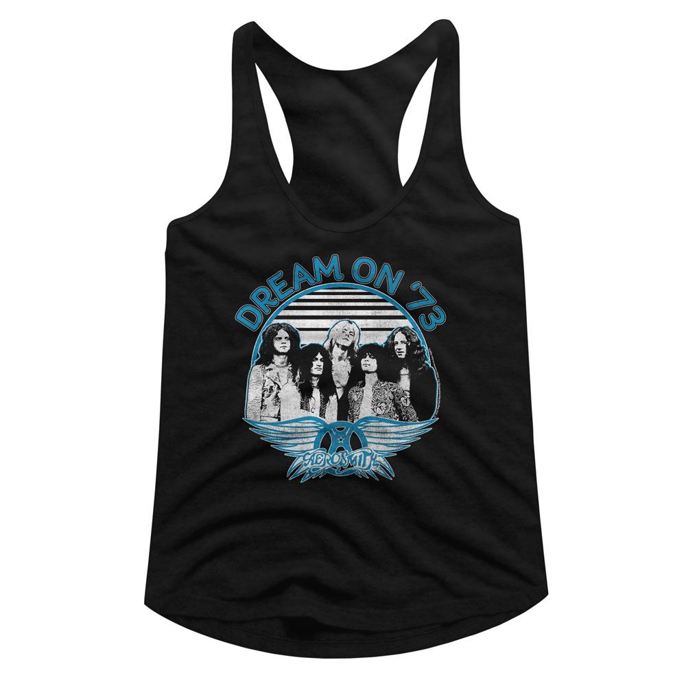 Women Exclusive AEROSMITH Racerback, Dream On Blue White