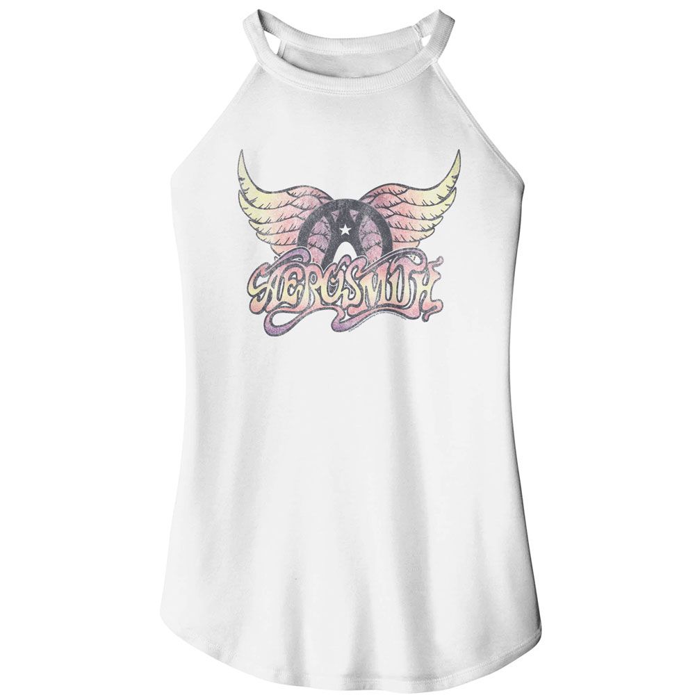 Women Exclusive AEROSMITH Rocker Tank, Faded Pinks