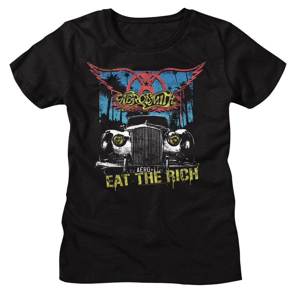 Women Exclusive AEROSMITH T-Shirt, Eat The Rich Car