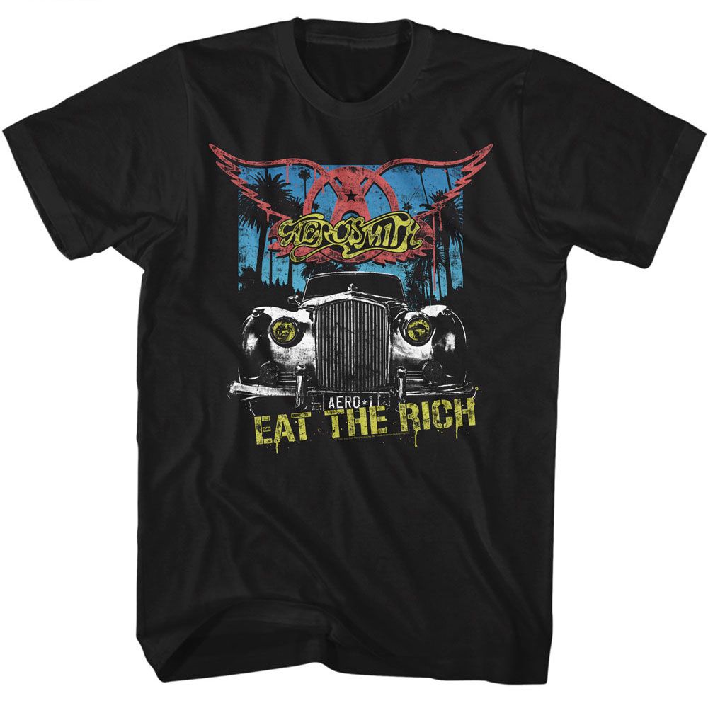 AEROSMITH Eye-Catching T-Shirt, Eat the Rich Car