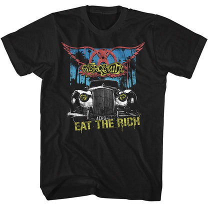 AEROSMITH Eye-Catching T-Shirt, Eat the Rich Car