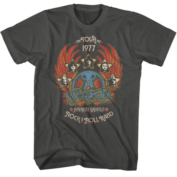 AEROSMITH Eye-Catching T-Shirt, Greatest Rock 77